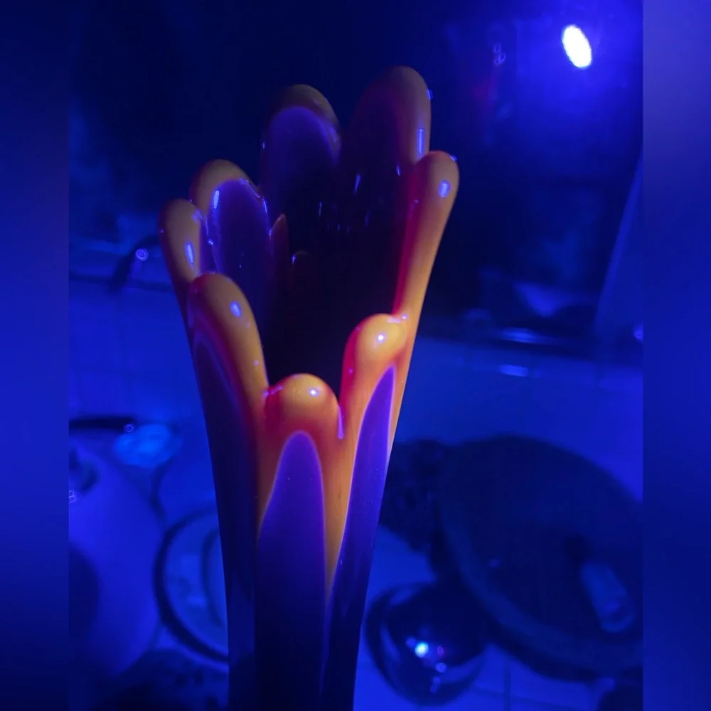 Vintage red  Swung Vase 14” glow